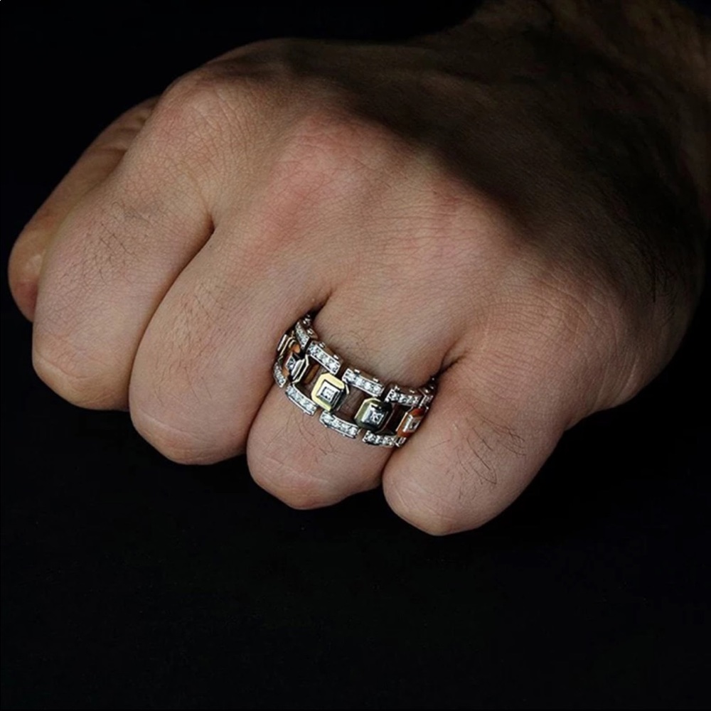 *NEW* Two Tone Diamond Beautiful Ring - Picture 6 of 7